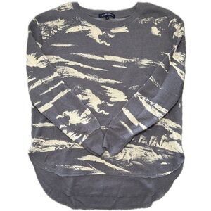 Grey and white tie-dye crewneck sweater size medium